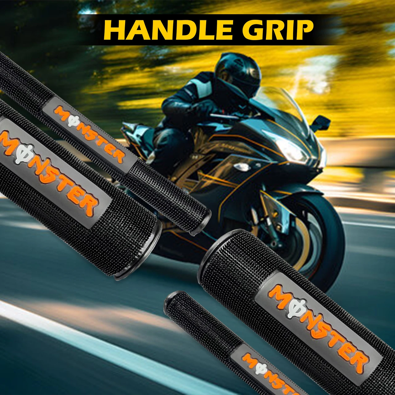 Black Handle Grip For Bikes